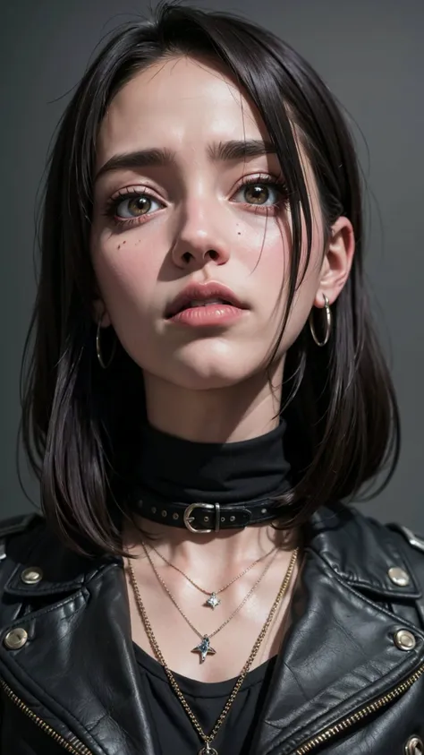 (8k, RAW photo, highest quality), a portrait of a bad punk girl, arrogant, disrespectful, from below, punk, piercings, mess, bad bitty <lora:punk_v0.2:1>