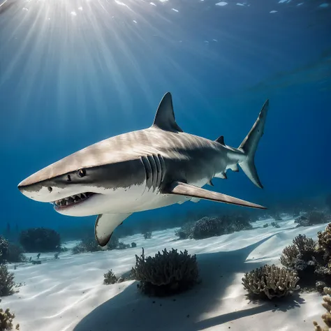 underwater photograph of a shark