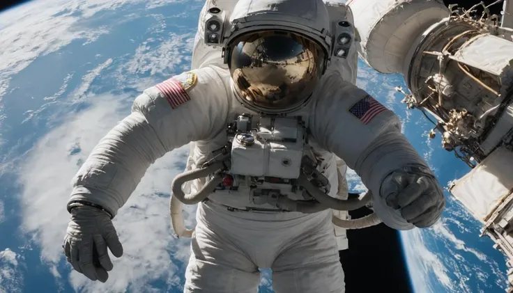 (photographic:1.3), (RAW photo:1.3), (ultra wide lens:1.3), (far shot:1.3), (selfie shot:1.3), (an astronaut taking selfie floating on space:1.3), (helmet on:1.3), (infinite space behind him:1.3), (no gravity:1.1), soft lighting, film grain, Fujifilm XT3, dslr, masterpiece, best quality, realistic, high-quality, realistic works, ultra-high details, 8k uhd, real skin material,abstract dream, space, intricate, grand scale, alone, cinematic film still, insane detail, sharp focus, depth of field, realistic lighting, (realistic perspective), complex, (multiple subjects), 4k HDR,<lora:add_detail:0.5>,<lora:more_details:0.25>,<lora:FantasyWorldV1:0.25>,
