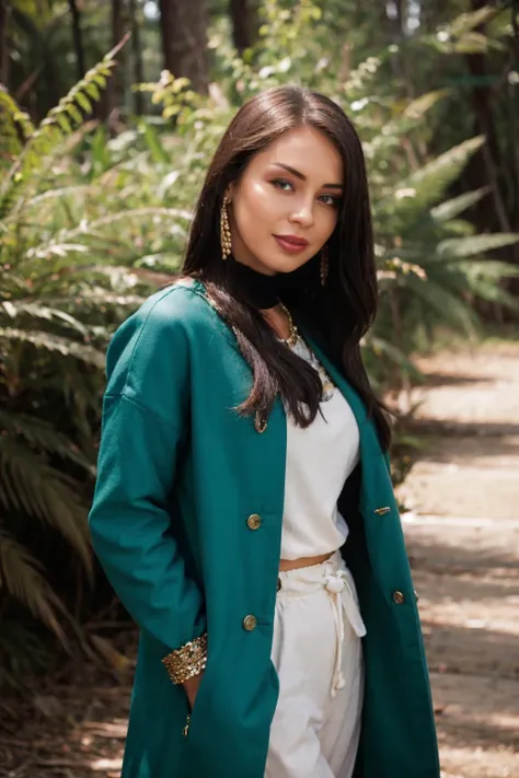 portrait photo of JoyKissQuiron, a woman, perfect lighting, looking at viewer, designer coat, outdoors <lora:quiron_JoyKiss_v1_Lora:0.9>