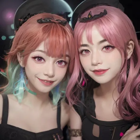 2girls, kpop, couple, outdoor, masterpiece, best quality, photorealistic, upperbody, low exposure, max lighting, big city, RAW PHOTOGRAPHY,
AND Left side, Takanashi Kiara, magenta eyes color, orange hair, cute smile, <lora:hololiveENGen1_v1:0.7>
AND Right side, Mori Calliope, red eyes color, calli, hololive, pink hair, casual, closed mouth <lora:hololiveENGen1_v1:0.7>