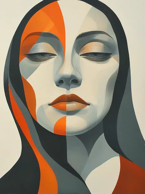 masterpiece,best quality,character painting ,style of Tomma Abts, illustration,<lora:tbh101-sdxl:1>