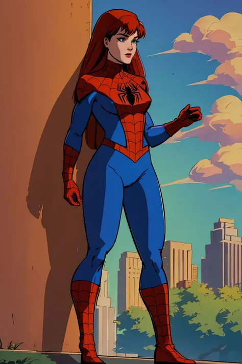 masterpiece, best quality, spider-man costume, nomask, mary jane watson <lora:Mary Jane Watson_v1:0.8>, standing, central park <lora:Spider-Man Costume_v1:1>