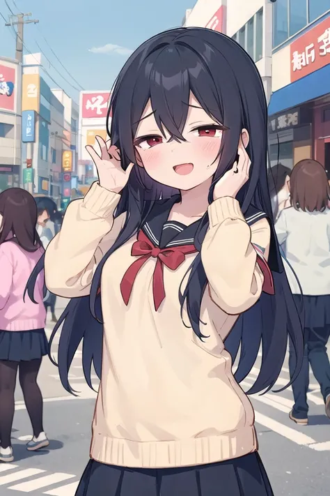 <lora:sensualface_type4_v3:1>
insanely detailed, absurdres, ultra-highres, ultra-detailed, best quality,
1girl, solo, nice hands, perfect hands,
BREAK
(wearing winter school uniform),
happy smile, laugh, open mouth,
cute pose, cowboy shot,
BREAK
slender, kawaii, perfect symmetrical face, ultra cute girl, ultra cute face, ultra detailed eyes, ultra detailed hair, ultra cute, ultra beautiful,
NREAK
in harajuku, shibuya, tokyo, street, crowd, cityscape,
medium breasts
BREAK
(black hair, red eyes), hair between eyes