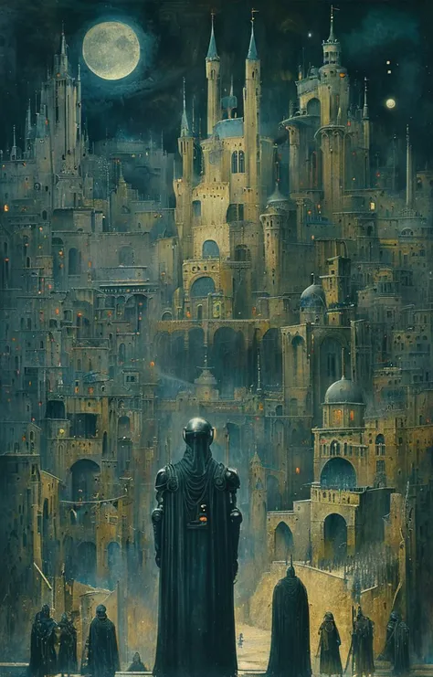 masterpiece,best quality,<lora:tbh169-sdxl:0.9>,illustration,style of jean fouquet, cyberpunk city