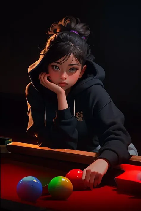 Merger_mati_catentes,
(playing snooker in a dark atmospheric pool hall wearing casual clothing and a hoodie, atmospheric, snooker, cue, playing snooker, leaning over the table:1.1),
bokeh, f1.4, 40mm, photorealistic, raw, 8k, textured skin, skin pores, intricate details <lora:epi_noiseoffset2:1>, epiCRealism <lora:ClothingAdjuster3:-1>