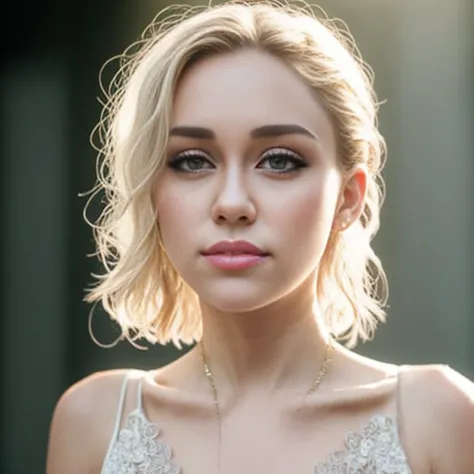 Cinematic film still, 1girl, standing, teenager, M1LEYCYRUS , pale skin, innocent smile, ((detailed face)), (detailed skin), moist, intricate details, shallow depth of field, [volumetric fog], cinematic lighting, reflections, photographed on a Canon EOS R5, wide lens, F/2.8, HDR, 8k resolution, full