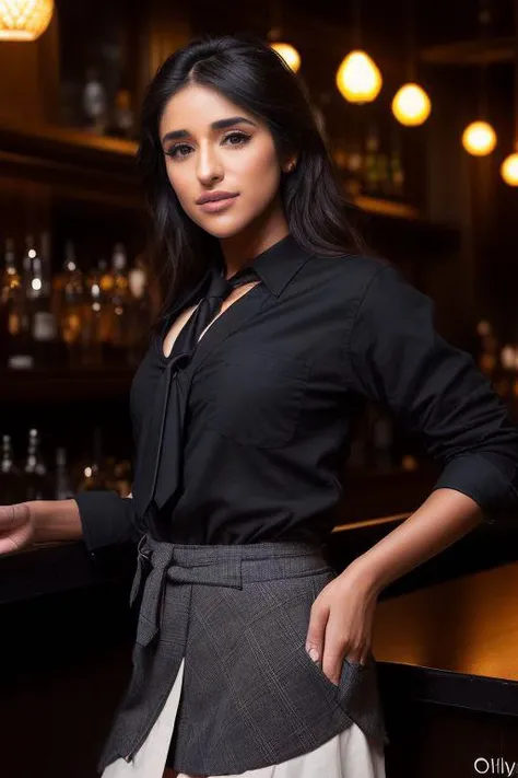 DEN_priscillawtff_OF,
(working in a dark atmospheric bar, working behind the bar, pulling pints, bar, dark wood bar, atmospheric, wearing a shirt and tie and skirt:1.2),
bokeh, f1.4, 40mm, photorealistic, raw, 8k, textured skin, skin pores, intricate details  <lora:epi_noiseoffset2:1>, epiCRealism <lora:ClothingAdjuster3:-1>