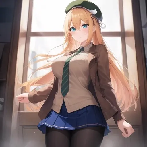 (SFW:1.3), masterpiece, best quality, highres 64k, professional artwork, famous artwork, clean, cinematic lighting, beautiful eyes + detail, beautiful hair + detail, (sexy young female body:1.4), ( medium breasts, lactation), happy:1.3, smile:1.3, erotic looking at the viewer, floating hair, (((minami yume, green eyes, black thighhighs, oversized jacket,oversized sweater, school uniform, ))),  indoors,  open door, (Welcome home),<lora:Minami Yume:0.475> <lora:bedroomai_LoraV10:0.5>