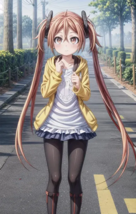 1 girl,cute,(looking at viewer:1.0), adorabel girl,cute face,details sky,handsome,young,juvenile,((masterpiece:1.4,best quality)),multiple details,eyeshadow,sfw, (medium shot:1.5),
gradiant eyes, hazel eyes, (long black lycra pantyhose:0.8),(enjucasual),
<lora:EnjuFullLoCon:1>,<lora:add_detail:0.8>, <lora:more_details:0.34>