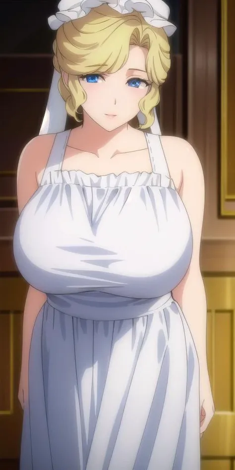 <lora:Maria_VMV2:0.7>, Maria_VM, huge_breasts, standing, solo, sundress,, masterpiece, best quality, detailed face, detailed eyes, highres,