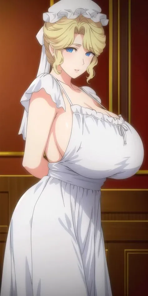 <lora:Maria_VMV2:0.7>, Maria_VM, huge_breasts, standing, solo, sundress,, masterpiece, best quality, detailed face, detailed eyes, highres,
