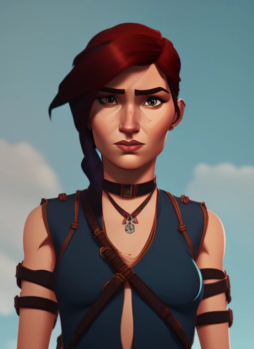 (arcane style:1.0) (archer style:0) (modern disney style:0.0) lara croft