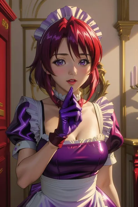 (masterpiece, best quality:1.2), <lora:ol_lupusregina:0.8>, upper body, solo, 1girl, lupusregina beta, smile, looking at viewer, hat, frills,maid bikini ,<lora:maid_bikini:1>
 <lora:concept_bubbleteachallenge:0.6>, perfect skin, horny face, sexy pose, perfect shape,
dark background,, (8K),Best quality, masterpiece, ultra high res, (photorealistic:1.4), raw photo, (Authentic skin texture:1.3), (film grain:1.3), (selfie angle),beautiful detailed eyes and face,masterpiece, best quality,close-up,