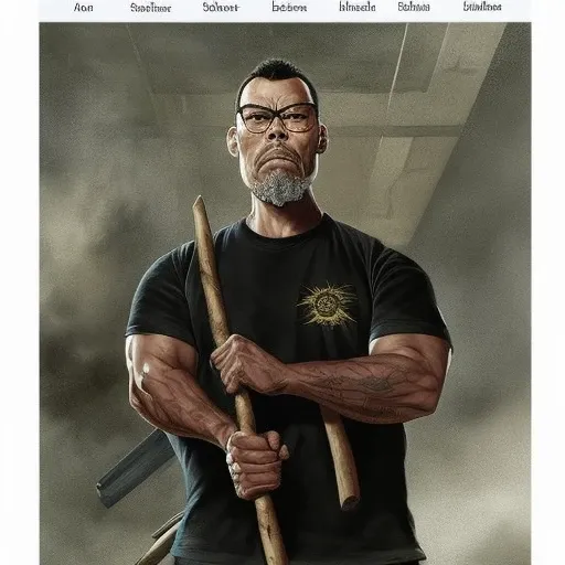 guttonerd2, fViking brutal steelworker,  hammer in hand, body chrome clothing,, hand of  fires, evil pumped, Long beard realistic dark render, optical smooth gritty aesthetic look, symmetric rich, 3D Unreal Engine 5 depth, detail face masked, grim, elegant, DUELING FOES, minimalistic, unique vibrant, photo finishing, Punch, Telekinesis rough comic signature look, glowing, SUPER POWERS, engraving, intense, global illumination, volume lighting, sharp focus, by Phil Koch, far distance, cast glass, meteor shower, prismatic sunrise, , trending on artstation, sharp focus, studio photo, intricate details, highly detailed, by greg rutkowski