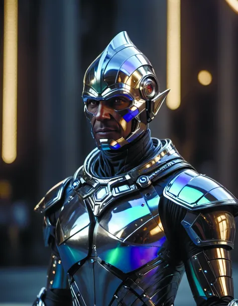 front shot of a court jester!!!! character,by greg rutkowski,octane,polished,glossy,holographic metallic,bionic futurism,robotic cyborg,85 mm f 1. 8,ominous elegant luminous intricate quartz highly detailed concept,polygonal shards,sharp focus ray tracing cinematic masterpiece fine portrait,scifi <lora:RoboXLv2:0.8> <lora:add-detail-xl:1.6> future city,science fiction <lora:Future_Citys_xl-000012:0.6> c1bo <lora:just_another_Cyborg_LoRa_SDXL-000009:0.5>
