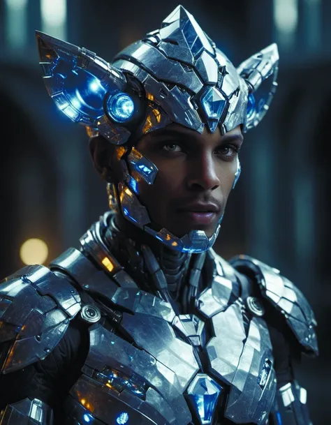 front shot of a court jester character ominous intricate fractal hyper cubes platinum cracked glass dark future metallic holography crystal shard lit edges poly extraordinary detailed robotic concept sharp focus ray tracing cinematic masterpiece fine portrait,scifi <lora:RoboXLv2:0.8> <lora:add-detail-xl:1.6> future city,science fiction <lora:Future_Citys_xl-000012:0.6> crystalz <lora:crystalz-sdxl:0.5> DonMn1ghtm4reXL <lora:DonMn1ghtm4reXL:0.4>