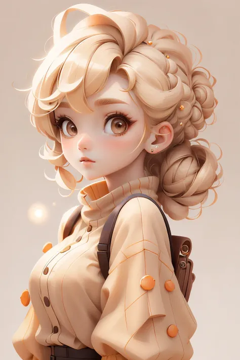 plastican00d, 1girl, amber, updo hairstyle, natural blonde, casual wear, image_fill, Precise,looking at viewer, zoom layer<lora:plastican00d-000010:1>