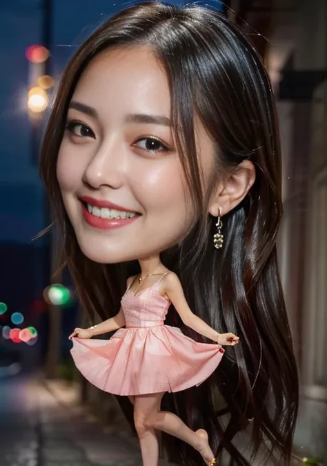 ((bighead, big head):1.3), cute, model, 1girl, solo focus, (full body:1.3), sharp chin, slender face, ((smile, blush):1.3), blue eyes, eyelashes, earrings, natural skin, barefoot, outside, cinematic lighting, long hair, (best quality, masterpiece:1.3), (photorealistic:1.4), BREAK <lora:LowRA:0.7> <lora:R2W_R:0.7> <lyco:bighead-v1:0.8>
