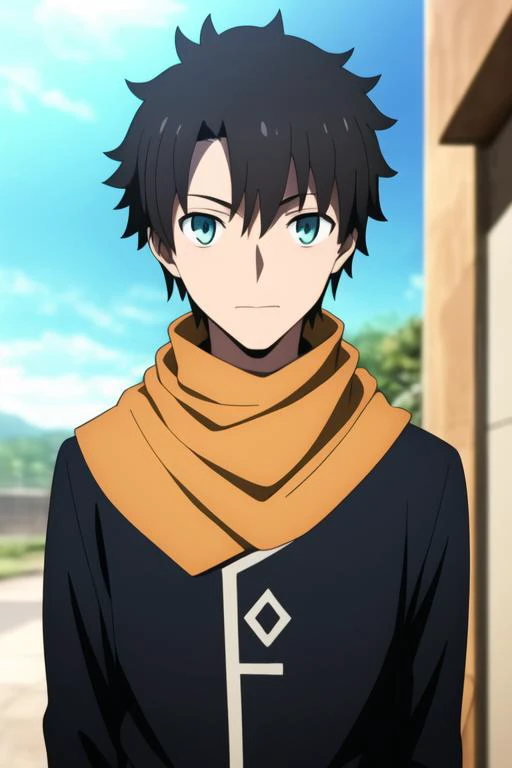 masterpiece, best quality, high quality, 1boy, solo, male focus, looking at viewer, upper body, <lora:fujimaru_ritsuka:0.80>, fujimaru_ritsuka,