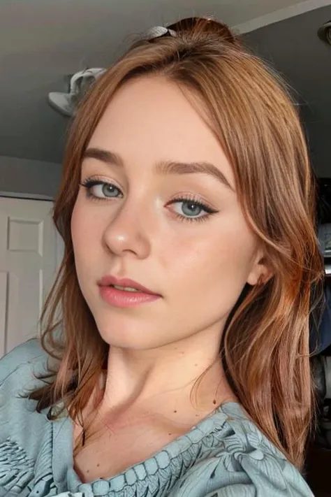 photo of a 18 years  sexy brown hair girl, Amiller, blue eyes, beautiful face, <lora:Amiller-000029:0.8>, perfect face,  detailed facial features, textured skin,  realistic, detailed, (wrinkles, blemishes, folds, moles, viens, pores, skin imperfections:1.1), highly detailed glossy eyes,  specular lighting, dslr,  ultra quality