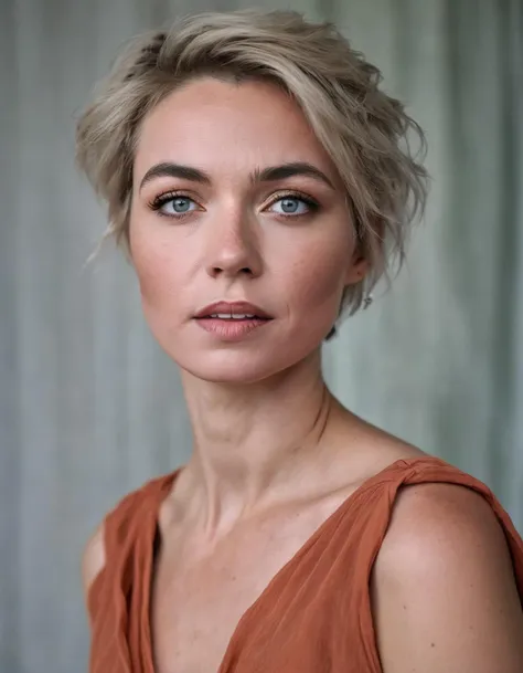 Mid-shot portrait of a beautiful (ohwx woman) <lora:jessbush_lora_sdxl_v1-000008:1> in his 30s with perfect skin, candid street portrait in the style of Martin Schoeller award winning, Sony a7R