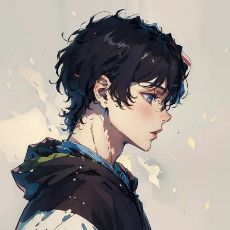 look at side,white background,a boy,<lora:nft maker v4:0.85>