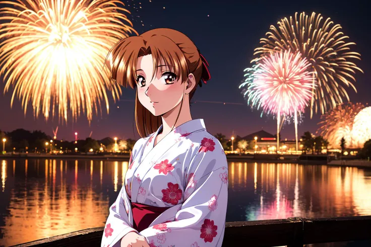 (RAW photo, best quality), 1girl, outdoor, summer night, fireworks, yukata,
<lora:innai_kansen_shiromiya_asuka_v2_2:1.1>, shiromiya asuka,