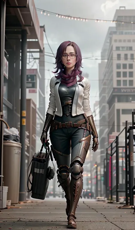 millie, an award winning photograph of a beautiful woman posing full body, (((perfect face))), legs, feet, walking down a busy street, halo, intricate cyberpunk robot, highly detailed, <lora:wowifierV3:0.8>