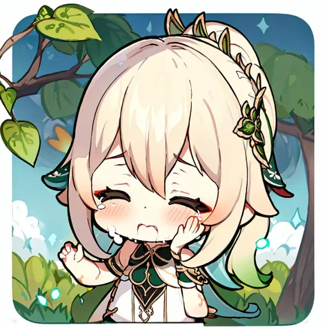 (chibi)
looking at viewer, (sad:1.2), (crying, tears:1.1),closed eyes, open mouth, rubbing eyes,
small girl ,white dress,
<lora:nahida_genshin_impact:0.9> <lora:gstamp_02:0.9>