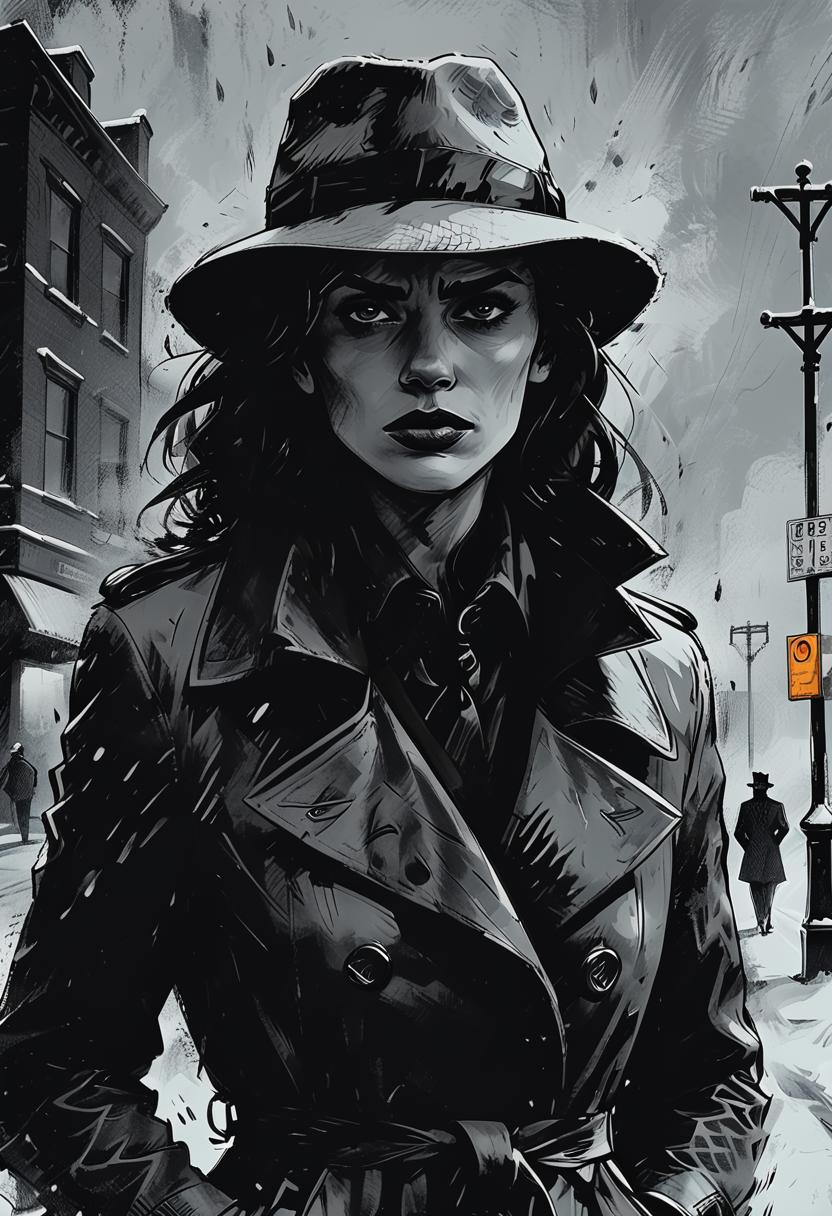 Arafed image of a woman in a hat and trench coat - SeaArt AI