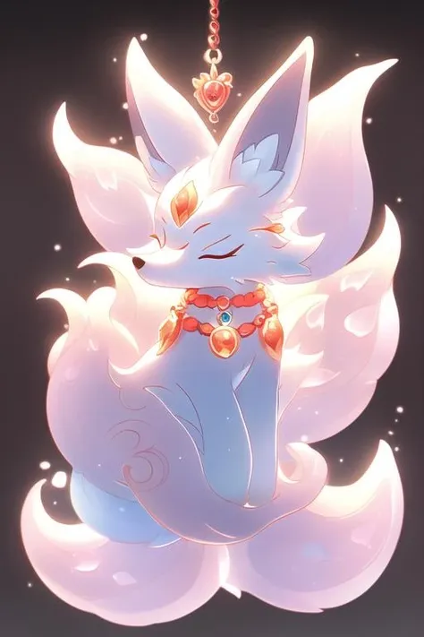 Spirit Fox Pendant,masterpiece,best quality,8k,cg,