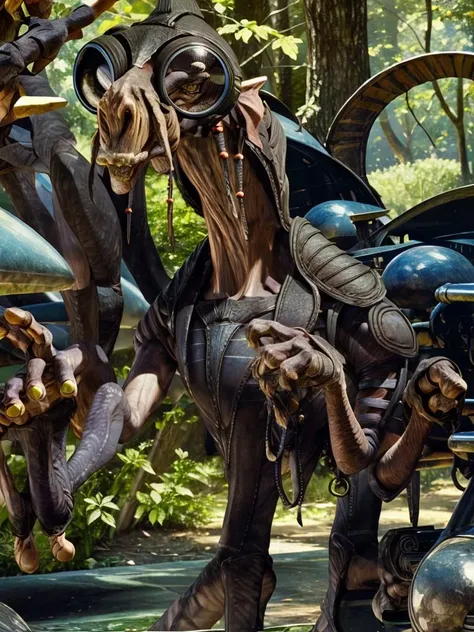 RAW photo of a skinny anthro Emu Cybernetic sniper with precision targeting systems at Floating market in airship city, super detail, ultra-realism, <lora:xl_more_art-full_v1:0.3>, <lora:NicolaSamori:0.7>, <lora:anthro_muscular:1>, <lora:PE_NeonUV Style:0.7> PENeonUV, (((female)))