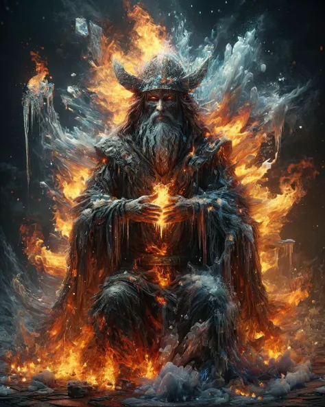 concept art, broad-shouldered Male God, inside a Mount Athos, Cozy, Dark Wave Art, <lora:faize:1> faize