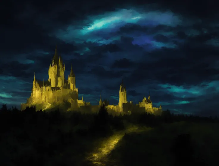 a wonderful sky, 4k, highquality, Fantasy Castel in the distance,
, <lora:aofks - AnatoFinnstark:0.5>, <lora:jkrz - JakubRozalski:0.35>, [yellow theme:violet theme:0.8], green theme:0.7, blue theme:0.9, <lora:more_details:0.2>, <lora:LowRA:0.5>