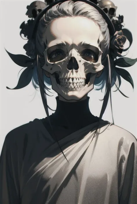(CG art,8k,)
(white background),
A glowing skull head, (((Masterpiece,best quality,hight quality,detailed,))),