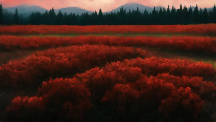 A Field of flowers, 4k, highquality,
, <lora:aofks - AnatoFinnstark:0.5>,  <lora:jkrz - JakubRozalski:0.35>, [red theme:violet theme:0.5], <lora:more_details:0.2>,  <lora:LowRA:0.5>