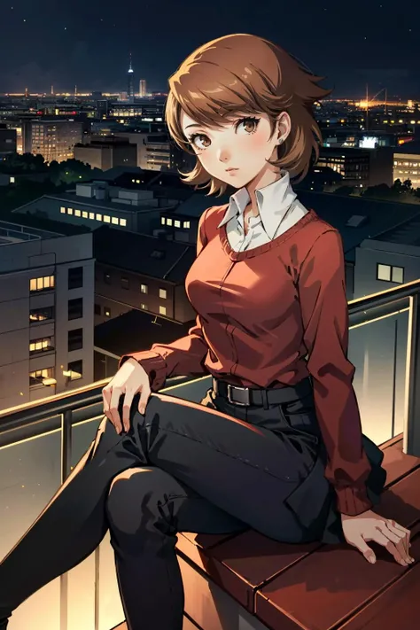 ((masterpiece, best quality))
<lora:Persona3Yukari:0.9>
Persona3Yukari, 1girl, solo, short hair, brown hair, brown eyes, Overlooking the city from a rooftop bar at night, chic outfit, sitting