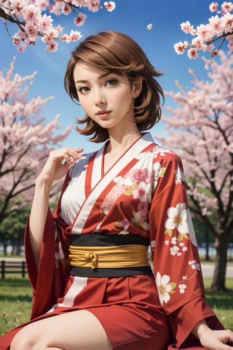 ((masterpiece, best quality))
<lora:Persona3Yukari:0.9>
Persona3Yukari, 1girl, solo, short hair, brown hair, brown eyes, in a traditional kimono, surrounded by cherry blossoms, one hand on the thigh