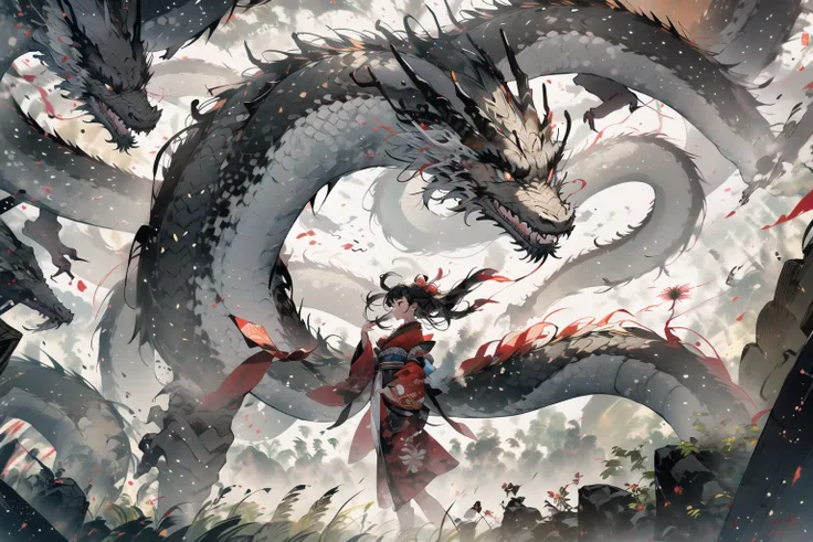 year of the dragon, lunar new year, chinese silk robes, Chinese New Year, celestial flying dragon soaring through the air, festival, chinese lanterns, text 2024, (fireworks:1.5), firecrackers <lora:DW-000008:0.3> <lora:LAS:0.5> masterpiece,<lora:add_detail:0.6>, <lora:20230524172014:0.6>, <lora:ChineseDragon_v02:0.3> <lora:Chinese dragon:0.3> <lora:wyy:0.6> wyy_style <lora:æ¦ä¾ V1:0.4>