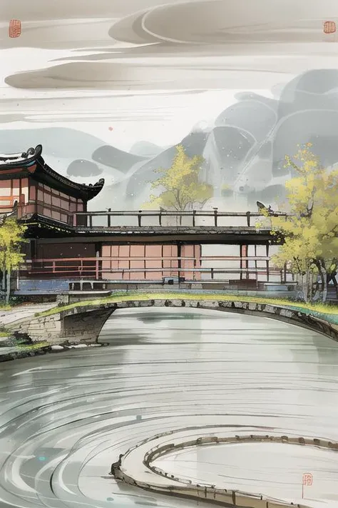 wyy style,wgz style,
Chinese palaces surround the central stage, there are mechanical gears on the building, Chinese style, red, Volume cloud, Volume light