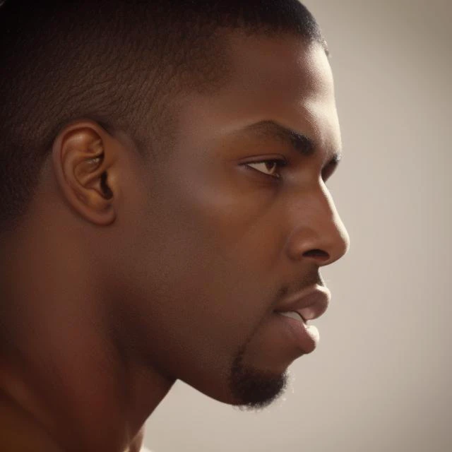 <lora:blkkss:.9>,blkkss, dark skin, dark-skinned male, lips, facial hair, brown hair, profile, interracial, short hair, saliva, grey background,
21 year old,
perfect skin perfect model face,
American model,
pretty face, , pretty eyes,
Spearmint hair ,
best quality ,
emphasis lines lighting, real life,
RAW photo, subject, 8k uhd, soft lighting, high quality, film grain, ,
realistic,