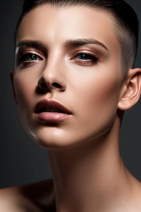 ntl, full color portrait of woman, (oiled shiny skin:1.0), (slick undercut hair:1.1),
masterpiece, best quality, sharp focus, highres 8k uhd, ultra-detailed, rim light, (grey background:1.0),
<lora:CR-NatalieDormer-frankyfrank2k:1>