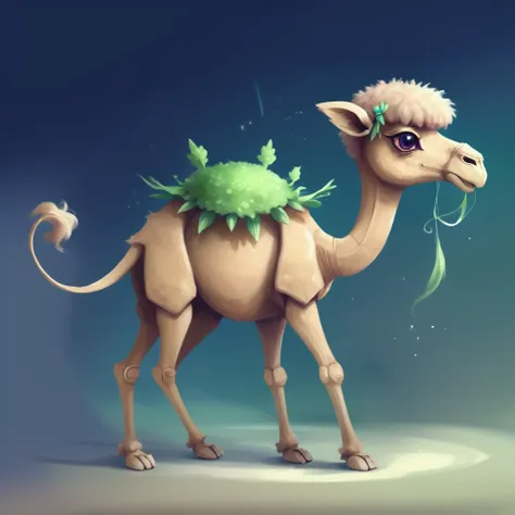 digital painting,a dromedary, Fairy type<lora:EnvyMonXL01:1>