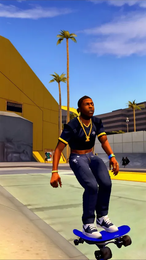 a young black man skateboarding in a city skate park, <lora:PS2 Style:1>, (lowpoly:0.6), jagged edges, anti-aliasing, video game engine, (pixelated:0.5), (Masterpiece:1.3) (best quality:1.2) (high quality:1.1)