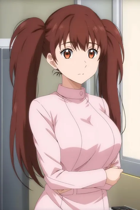 (Night:1.7), in a room with a computer,infirmary, indoors,
Standing at attention,
Nurse uniform, long sleeves,
<lora:more_details:0.1>,<lora:Risa_Higuchi_Gene_AI-KK77-V1:0.7>,nurse,
twintails,bangs, brown eyes, brown hair,
1 girl, 20yo,Young female,Beautiful Finger,Beautiful long legs,Beautiful body,Beautiful Nose,Beautiful character design, perfect eyes, perfect face,expressive eyes,
looking at viewer, in the center of the image,(Upper_body),(close-Up),(Focus on her face),
official art,extremely detailed CG unity 8k wallpaper, perfect lighting,Colorful, Bright_Front_face_Lighting,shiny skin,
(masterpiece:1.0),(best_quality:1.0), ultra high res,4K,ultra-detailed,
photography, 8K, HDR, highres, absurdres:1.2, Kodak portra 400, film grain, blurry background, bokeh:1.2, lens flare, (vibrant_color:1.2)
(Beautiful,large_Breasts:1.0), (beautiful_face:1.5),(narrow_waist),