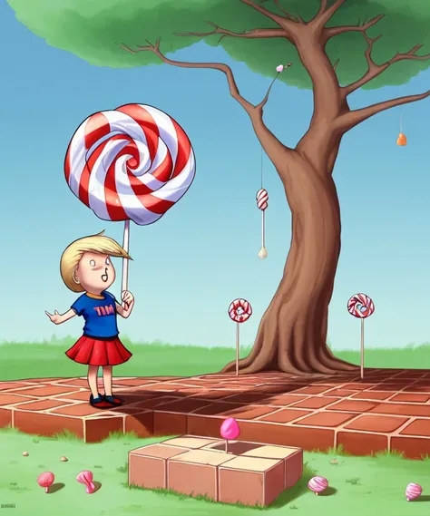 And Donald Trump ate the brick and dropped upon it the churned milk of the (lollipop tree)
