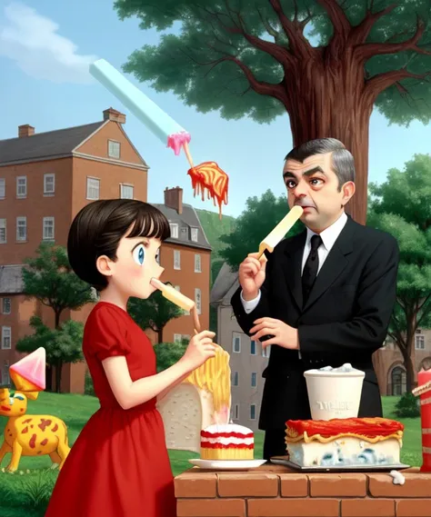 And Rowan Atkinson ate the brick and spread upon it the churned milk of the (popsicle and lasagna tree)