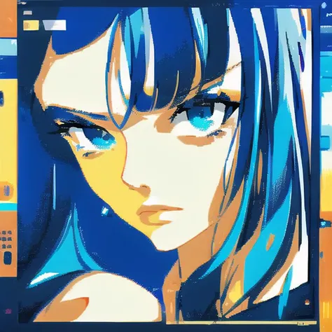 looking at viewer, neon colors, cyberpunk, android