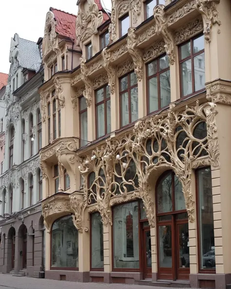 Art Nouveau Albert Street in Riga